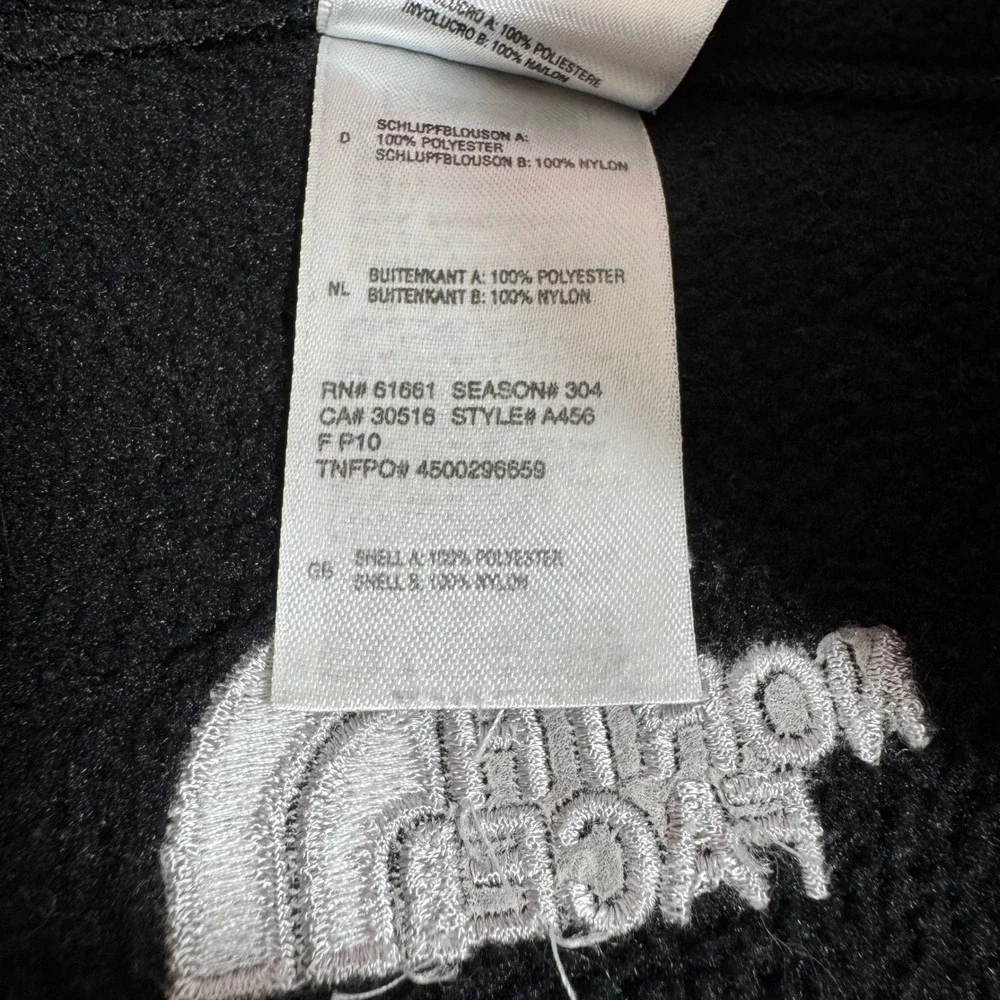 The North Face Denali Fleece Jacket Full Zip Mens Large Black Polyester GUC